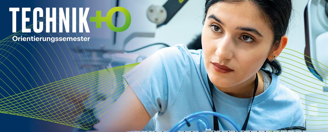 Junge Frau Versuchsaufbau