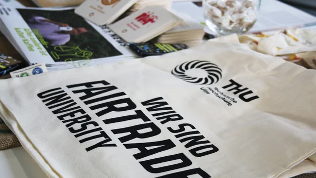 "Wir sind Fairtrade University" Tasche