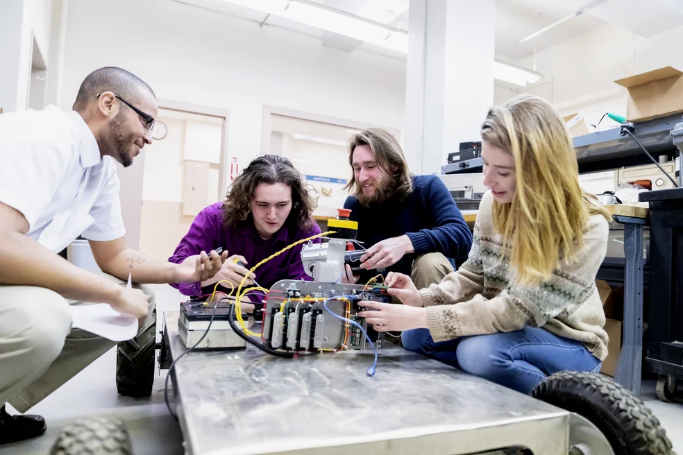Group of Students working on their engineering project